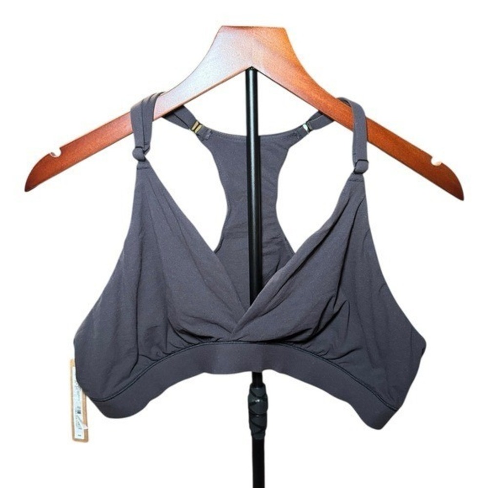 NWT SKIMS‎ Fits Everybody Racerback Plunge Bra in Onyx Black | Sz 3X